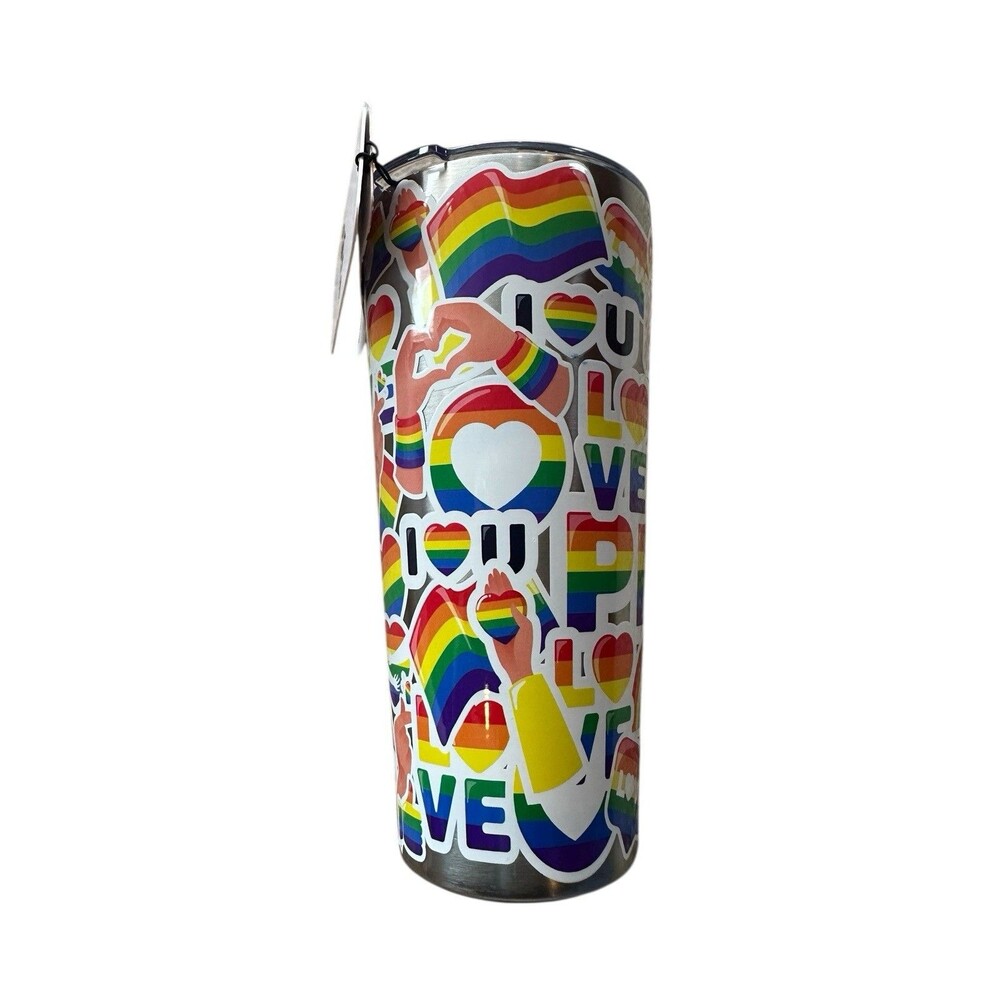 NEW HYDRAPEAK Artisan Collection Pride Stainless Steel Travel Tumbler Insulated